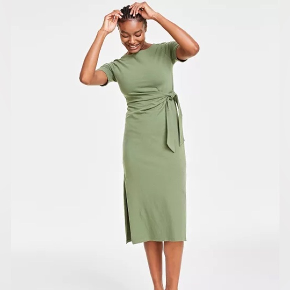 On 34th
Women's Crewneck Wrap Tie Dress Green SZ XS NWT